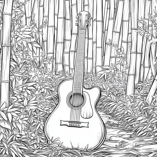 Printable Guitar Coloring Pages Art