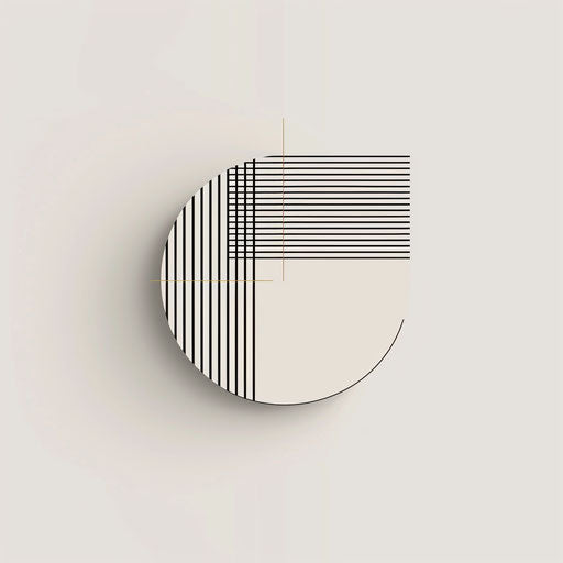 Modern shop logo with sleek, minimalist lines and white background