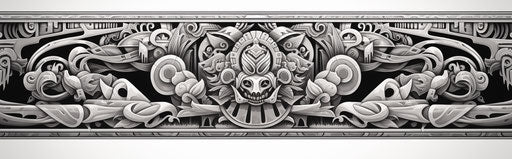 Black and white drawing, Art Deco style ornamental design