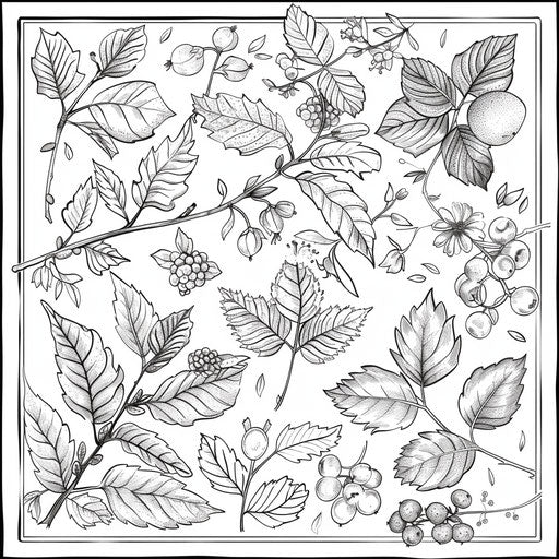 Herbal tea ingredients: leaves, flowers, berries