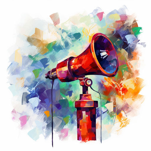 Announcement in Impressionistic style, on white background