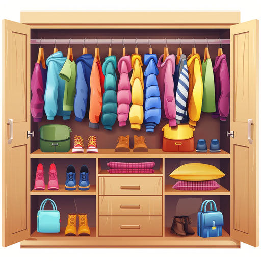 Photorealistic closet icon on flat white background