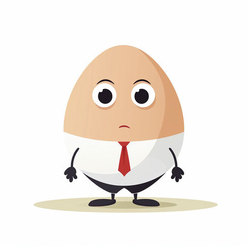 Humpty Dumpty clipart in Minimalist style, on white background