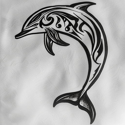 Intricate Dolphin Tattoo Sketches