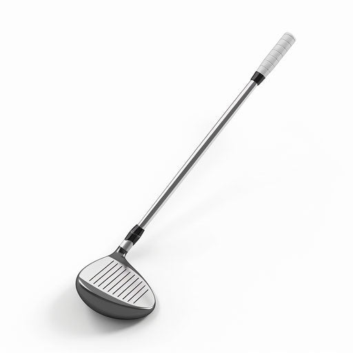 Realistic golf club clipart on flat white background