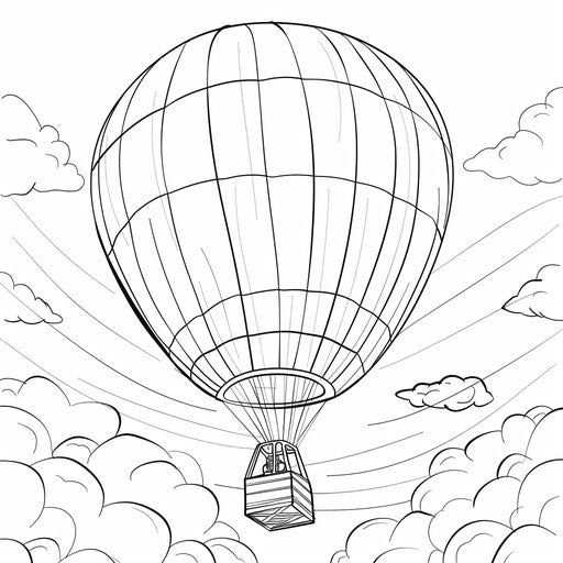 Hot air balloon floating in the sky