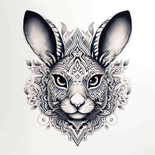 Rabbit Tattoo Blueprint Set