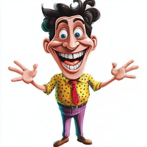 Humorous caricature of a company clipart with human characteristics