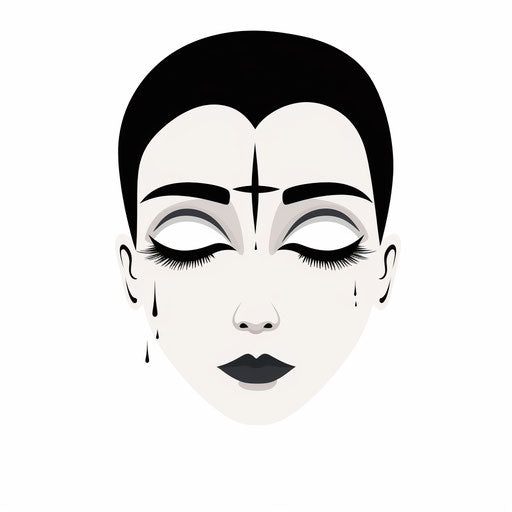 Minimalist Ash Wednesday Illustration on White Background