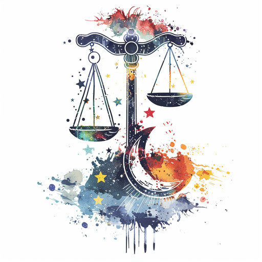 Tattoo sketch of the Libra constellation