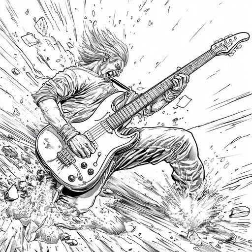 Hands-On Fun: Guitar Coloring Pages for Kids