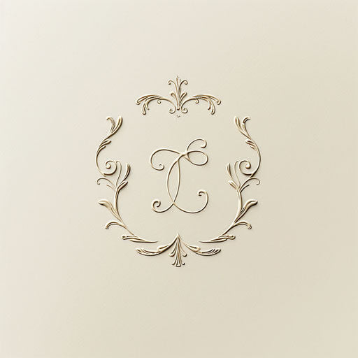 Refined luxury logo with elegant serif fonts and cream background