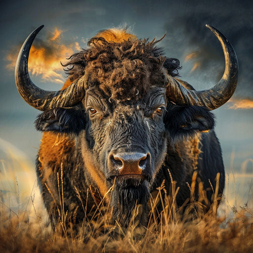 Wild buffaloes exhibiting natural behavior a la Frans Lanting