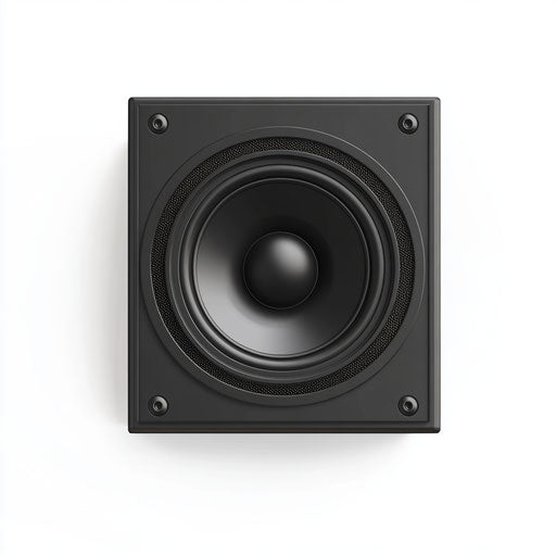 3D speaker on flat white background