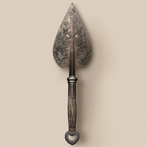 High quality spade clipart on flat beige background