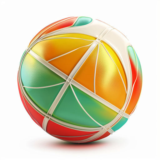 Realistic netball clipart on flat white background