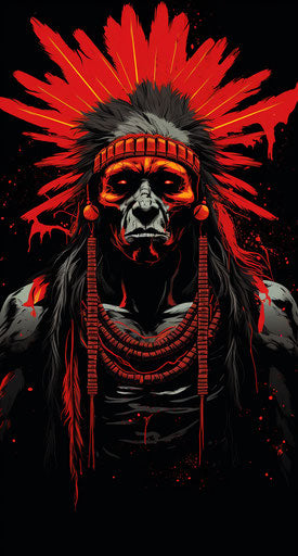 Nightmarish Indian Feather Clipart