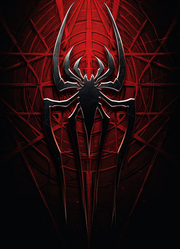 Amazing spider logo in gothic tattoo-inspired style