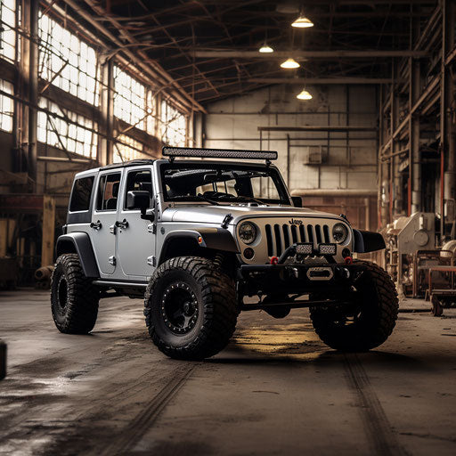 Classic silver Jeep Wrangler