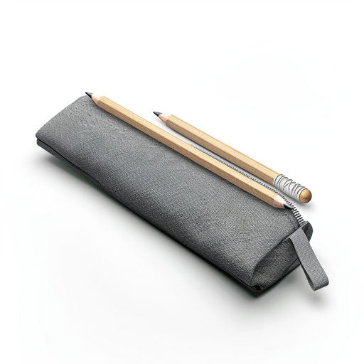 Realistic pencil case illustration on white background