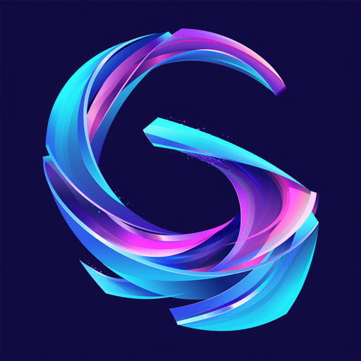 Brand logo design with digital elements and bright blue colors