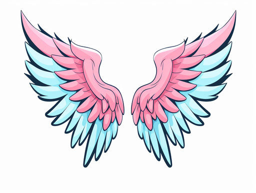 Angel wings on white background vector illustration
