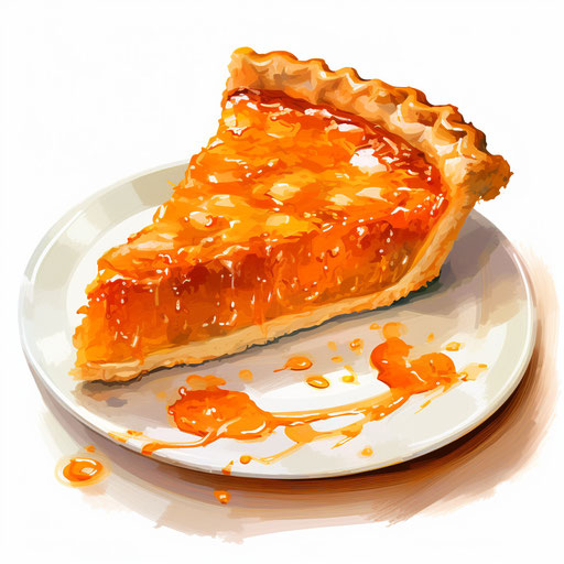 Pumpkin pie in Impressionistic Art style