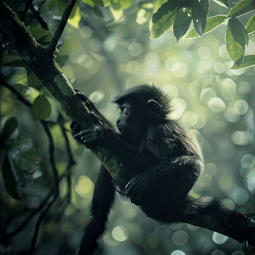Spider monkey resting in the canopy