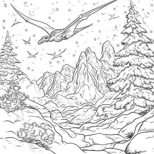 Printable Pterodactyl Coloring Page Designs
