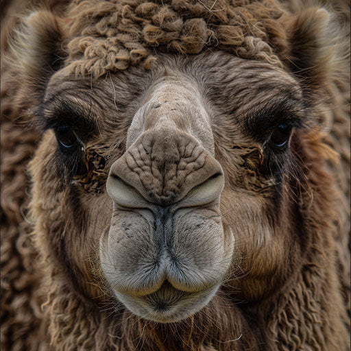 Close encounter with a camel, capturing its unique texture and kindness