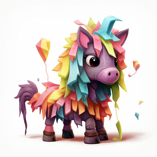 Pinata clipart in the style of Chiaroscuro Art, on white background
