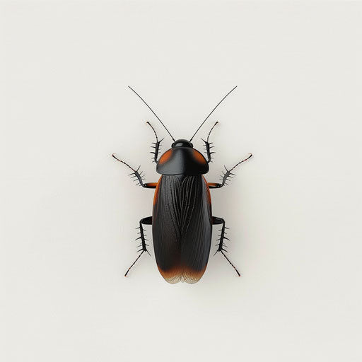 Cockroach clipart with minimalist design and white background