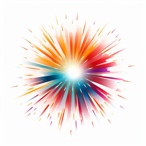 Starburst in the style of Chiaroscuro Art, on white background