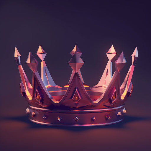 King crown on blue background with light texture