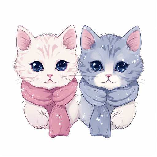 Mittens clipart in the style of Pastel Colors Art