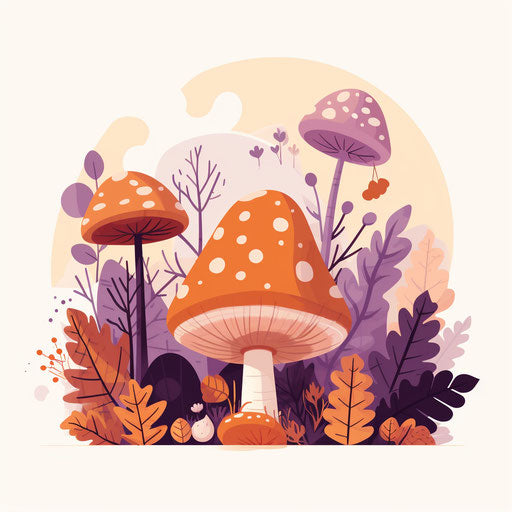 October clipart in the style of Pastel Colors Art, on a white background