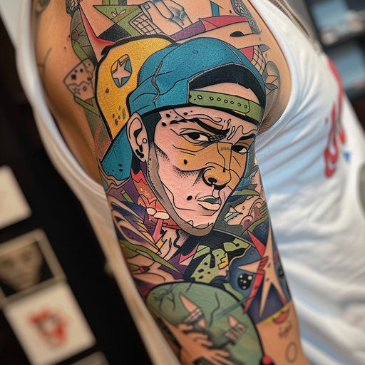 Brother tattoos in comic book style