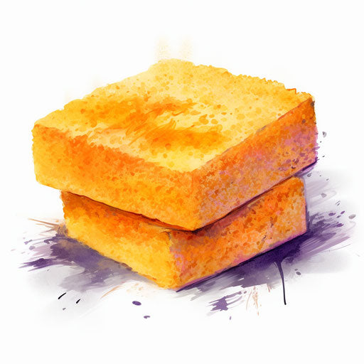 Sponge in Impressionistic Art style on white background