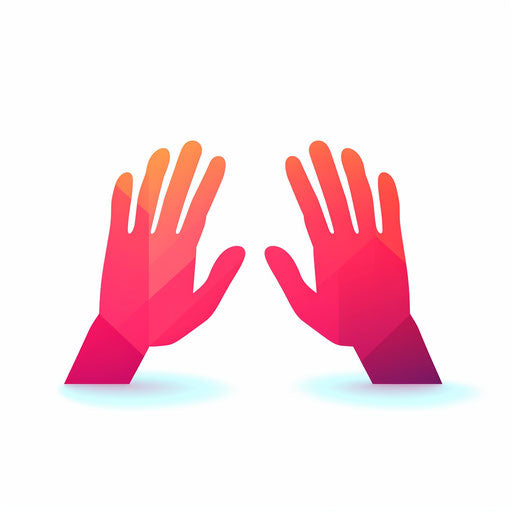 High five illustration in Minimalist style, on white background