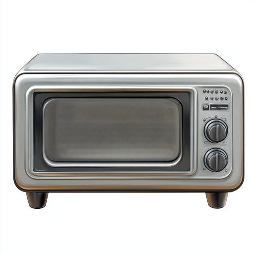 Realistic clipart of a toaster oven