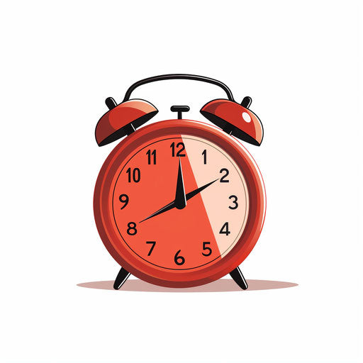 Minimalist alarm illustration on a white background