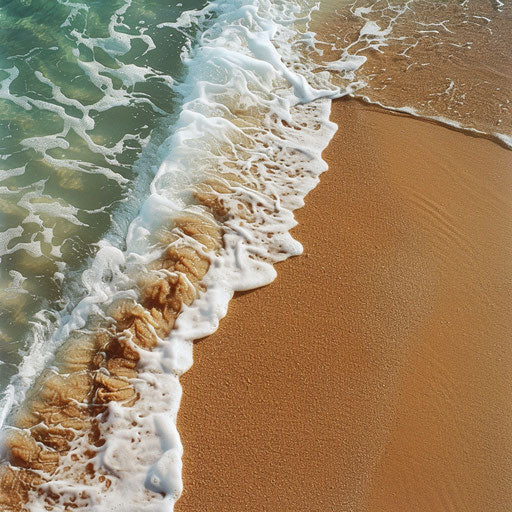 Wave rolling onto Golden Beach, Greece, Clark Little style