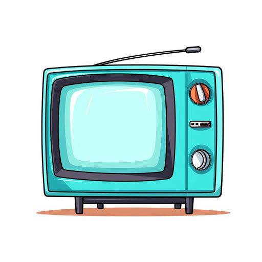 TV clipart in Minimalist style on white background