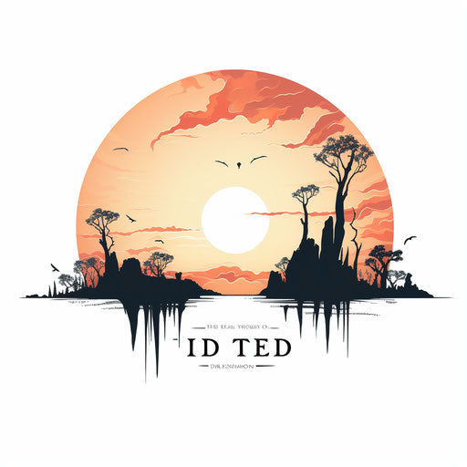 The end clipart in minimalist style on white background