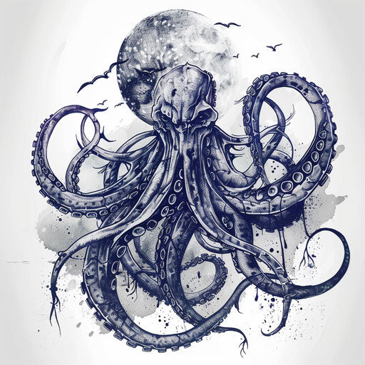 Ancient mythology-inspired kraken tattoo