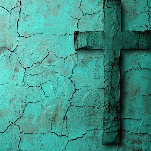 Photo realistic faith clipart with teal flat background