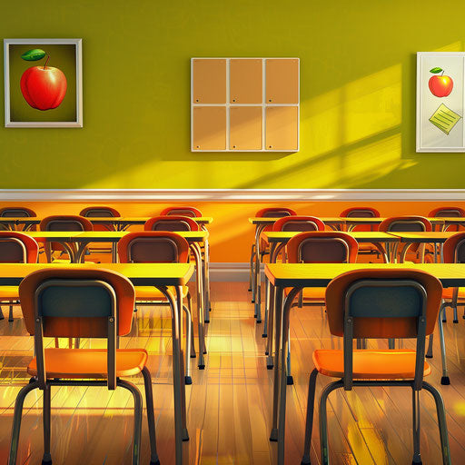 Classroom rules against realistic chartreuse background