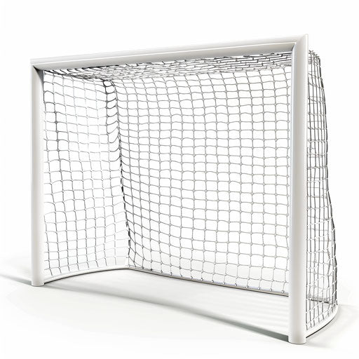Realistic illustration of a goal on white background with dynamic shadows