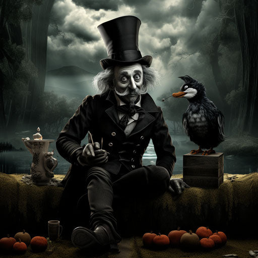 Black WhatsApp DP in the style of John Tenniel