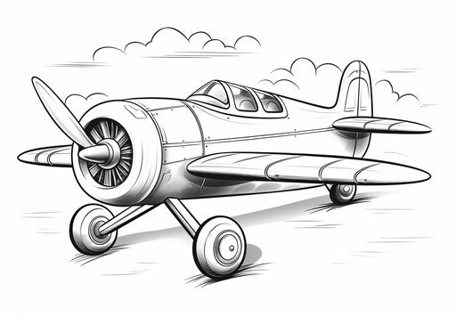 Rounded and simple coloring airplane